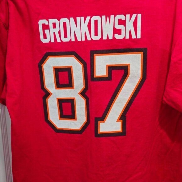 NFL Team Apparel GRONKOWSKI Short Sleeve T-Shirt #87 - Adult XL - Picture 11 of 12